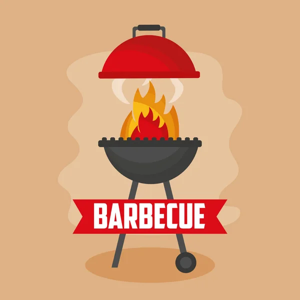 Barbecue design griglia — Vettoriale Stock