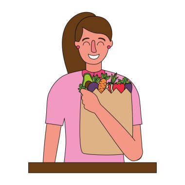 kadın çanta bakkal sağlıklı gıda ile