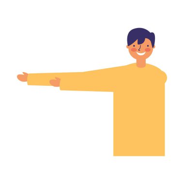 adam beyaz arka plan vektör çizim üzerinde etkinlik germe