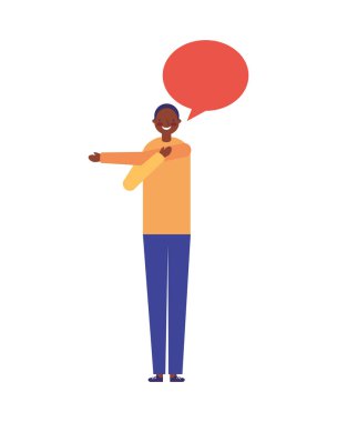 adam etkinliği konuşma balonu germe