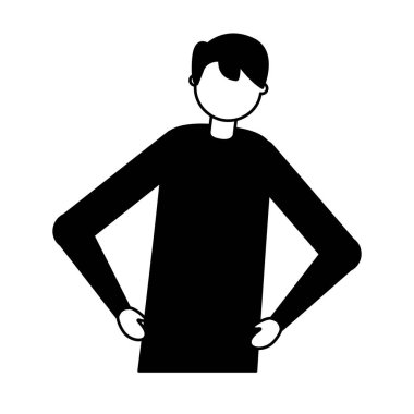 adam beyaz arka plan vektör çizim üzerinde etkinlik germe