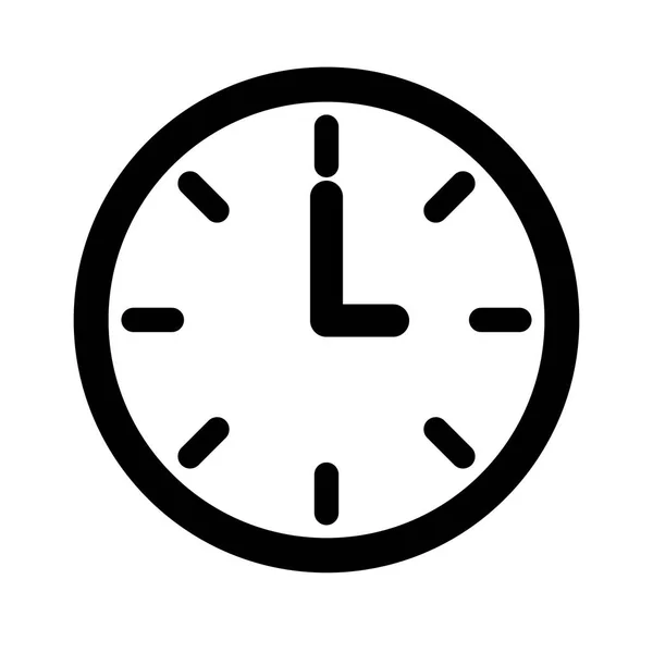 Kulaté hodiny čas na bílém pozadí — Stockový vektor