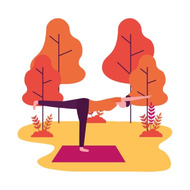 pratik yoga mat Parktaki kadın