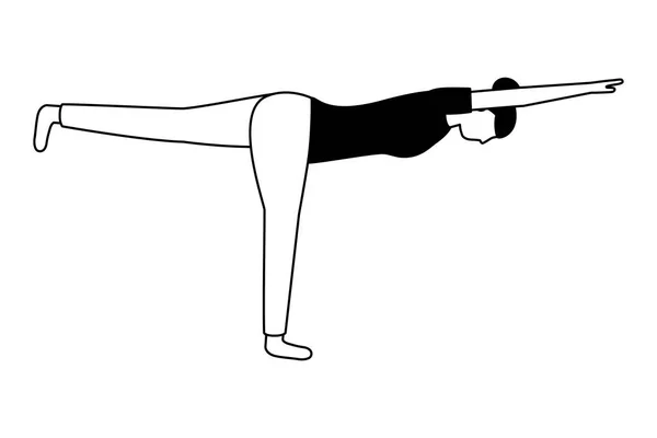 Mujer practicando yoga — Archivo Imágenes Vectoriales