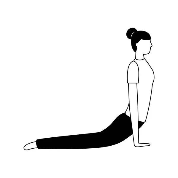 Femme pratiquant le yoga — Image vectorielle