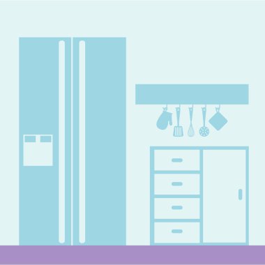 Mutfak dolabı eldiven spatula gereçleri