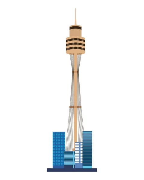 Austrálie Sydney landmark tower — Stockový vektor