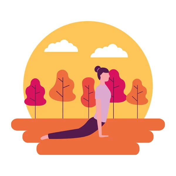 Personnes activité de yoga — Image vectorielle