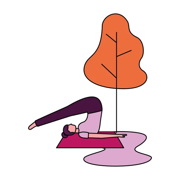 Mensen yoga activiteit — Stockvector