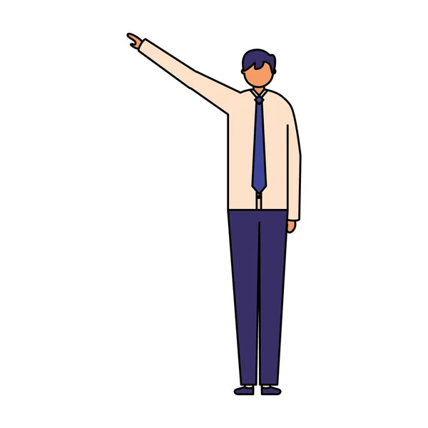 Homme d'affaires pointant quelque part — Image vectorielle