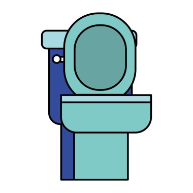 Beyaz arka plan üzerinde banyo tuvalet