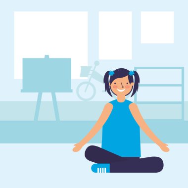 Genç sınıfta oturuyor