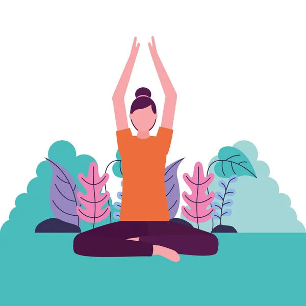 Menschen Yoga Aktivität — Stockvektor