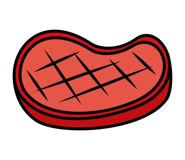 Filete de carne sobre fondo blanco — Vector de stock