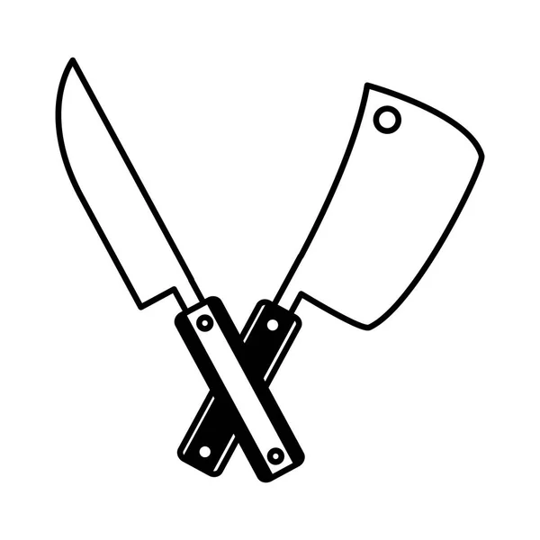 Посуда для ножей на белом фоне — стоковый вектор