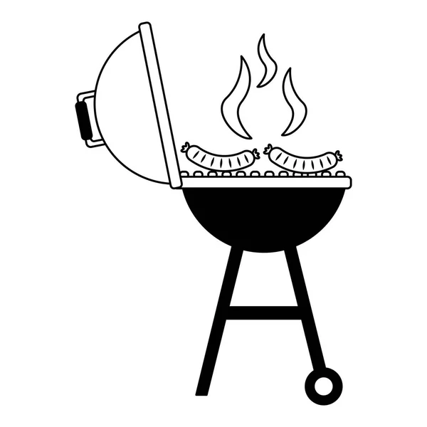 Barbecue grill worstjes — Stockvector