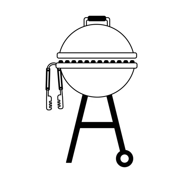 Attrezzature per barbecue e pinze — Vettoriale Stock