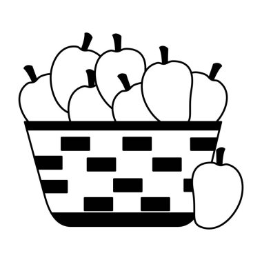 hasır sepet taze mango ile