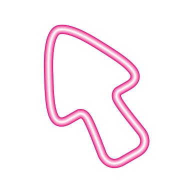 ok neon beyaz arka plan