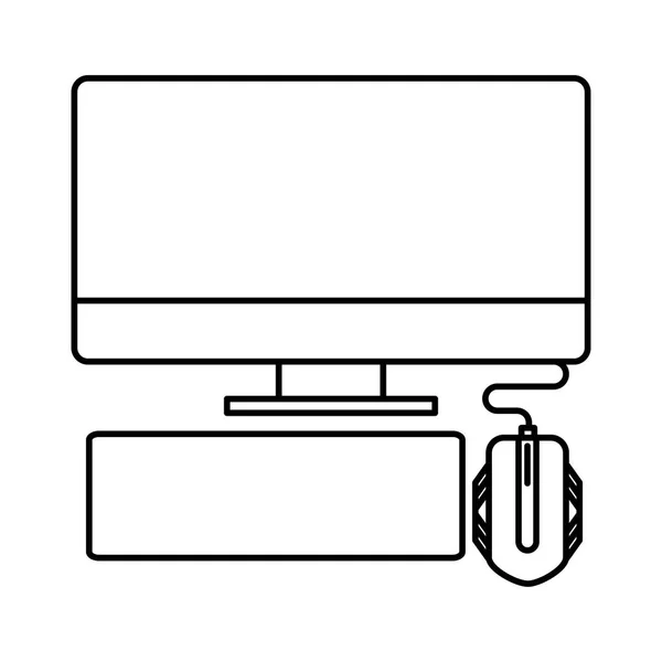 Souris et clavier d'ordinateur — Image vectorielle