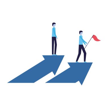 İşadamları bayrak ve yayla mali