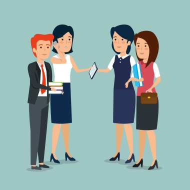 profesyonel iş adamları işbirliği bilgi planı