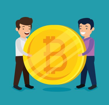 bitcoin elektronik finansal para ile erkekler