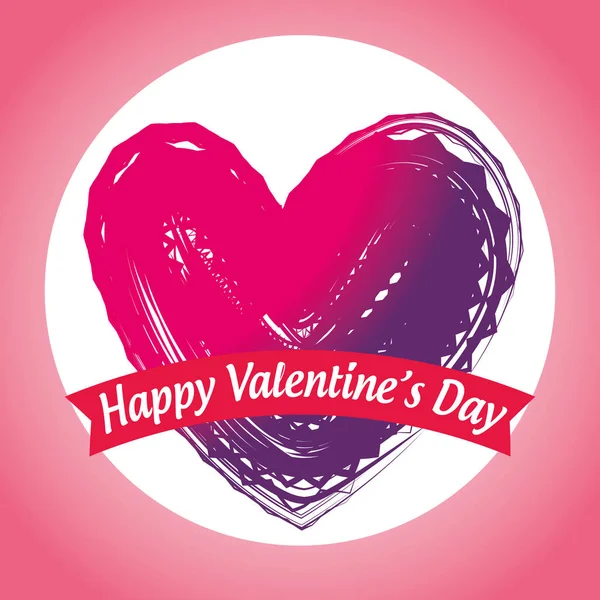 Valentinstag und Herzdekoration — Stockvektor