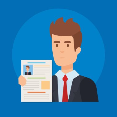 Özgeçmiş ile iş adamı