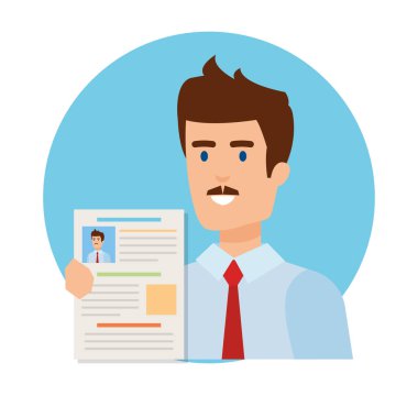 Özgeçmiş ile iş adamı