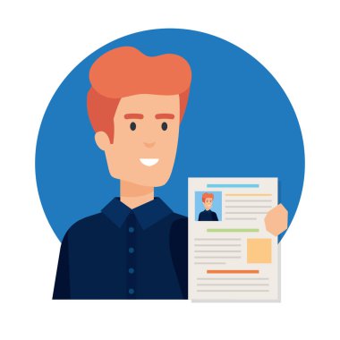 Özgeçmiş ile iş adamı