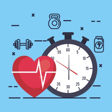 Chronometre Zamanlayıcı ile fitness kutsal kişilerin resmi