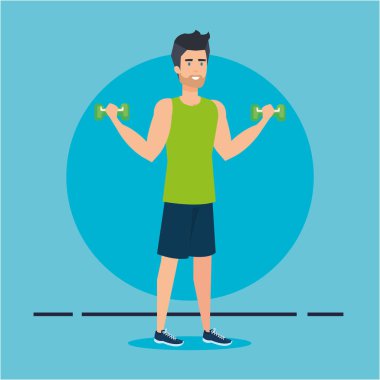 güçlü bir adam ağırlık kaldırma