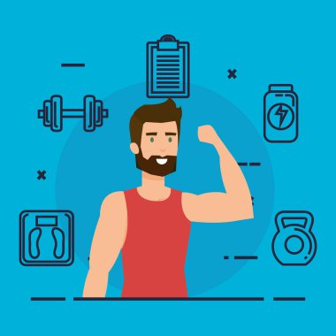 atletik erkek avatar karakter