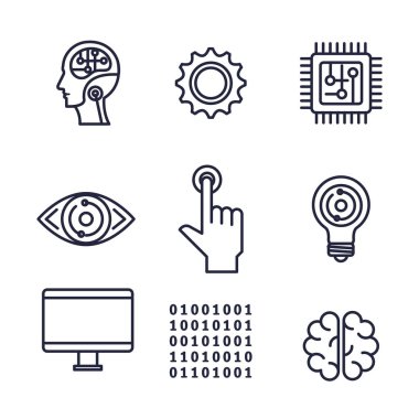 yapay zeka Icons set