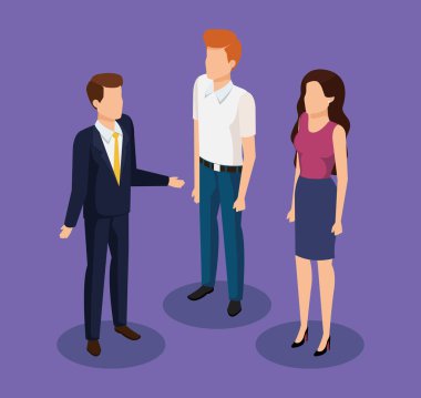 iş insanlar avatarlar karakter grubu