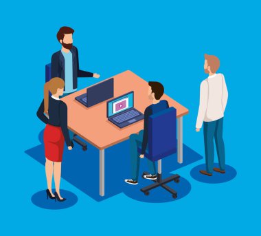 İş yerindeki iş adamları