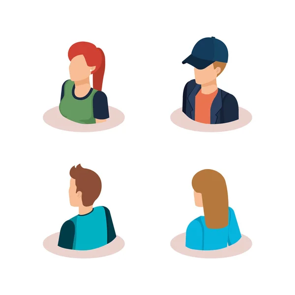 Groupe de personnages de personnes — Image vectorielle