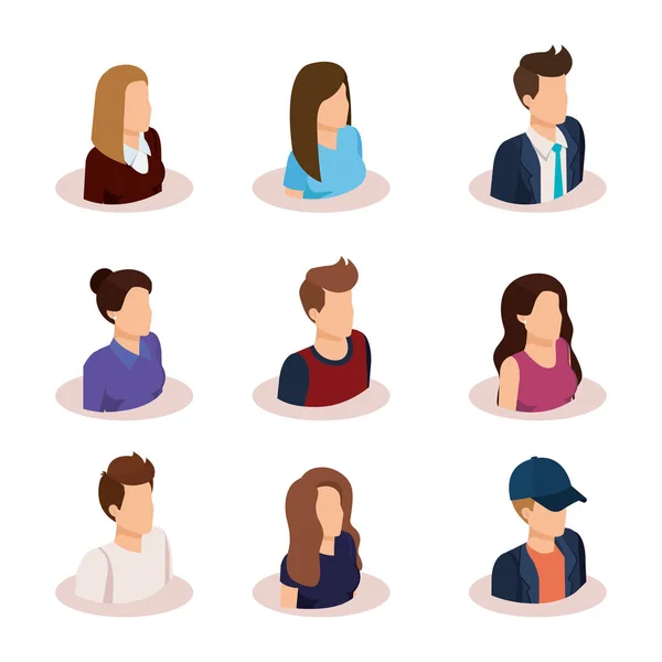Groupe de personnages de personnes — Image vectorielle