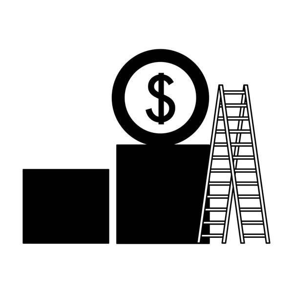 business money stairs chart bar