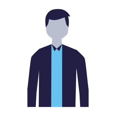 adam karakter ayakta beyaz arka plan üzerinde