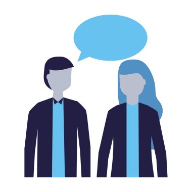 adam ve kadın konuşma balonu söz