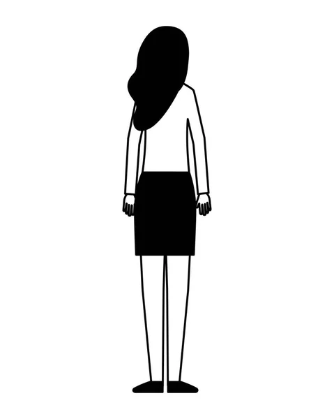 Personaje de mujer sobre fondo blanco — Vector de stock