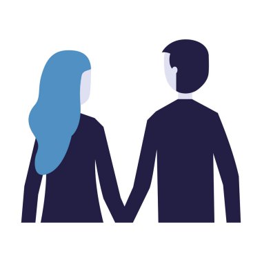 Erkek ve kadın tutan elleri arkadan görünüm