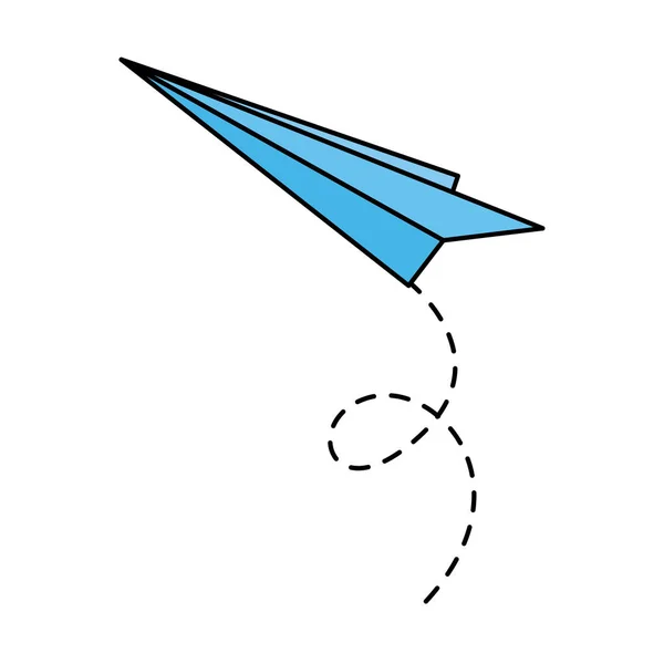 Avión de papel volador — Vector de stock