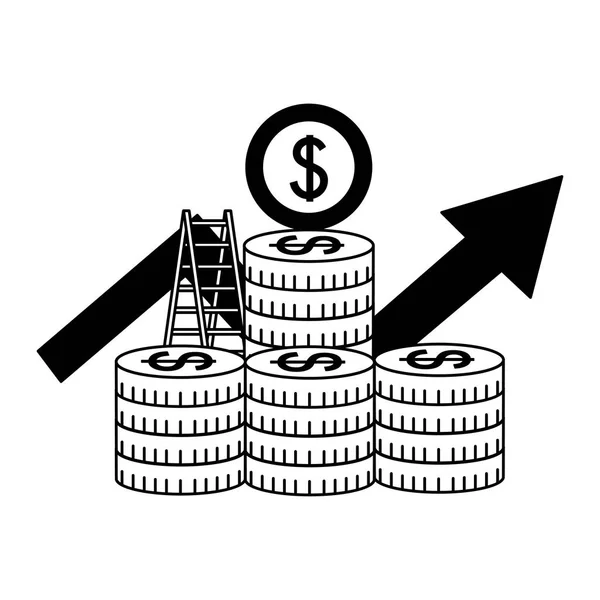 Sucesso do dinheiro do negócio — Vetor de Stock