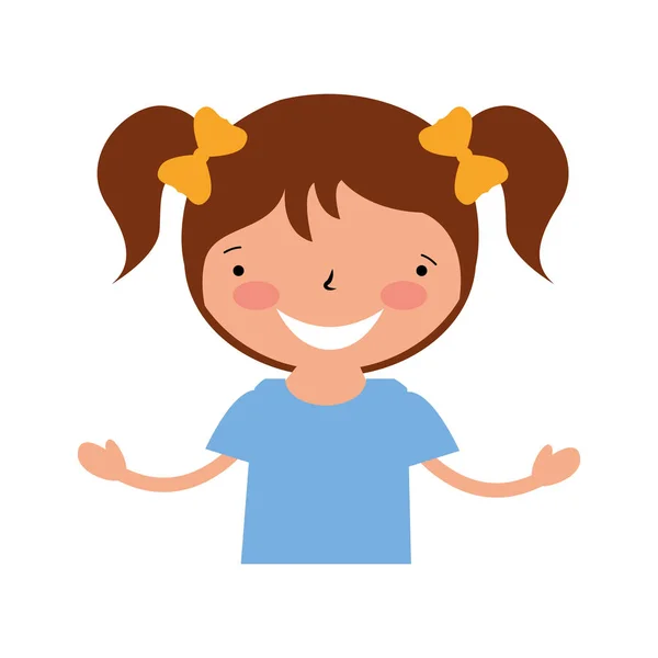 Sonriente chica joven — Vector de stock