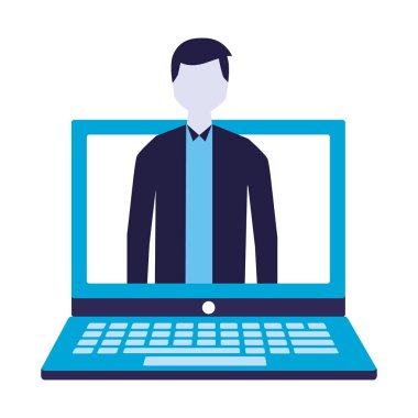 işadamı ekran laptop