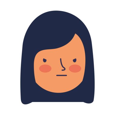 Kız yüz üzgün ifade jest