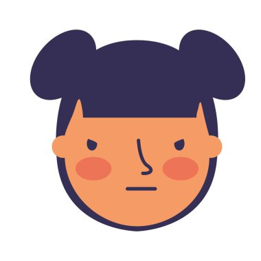 Kız yüz üzgün ifade jest